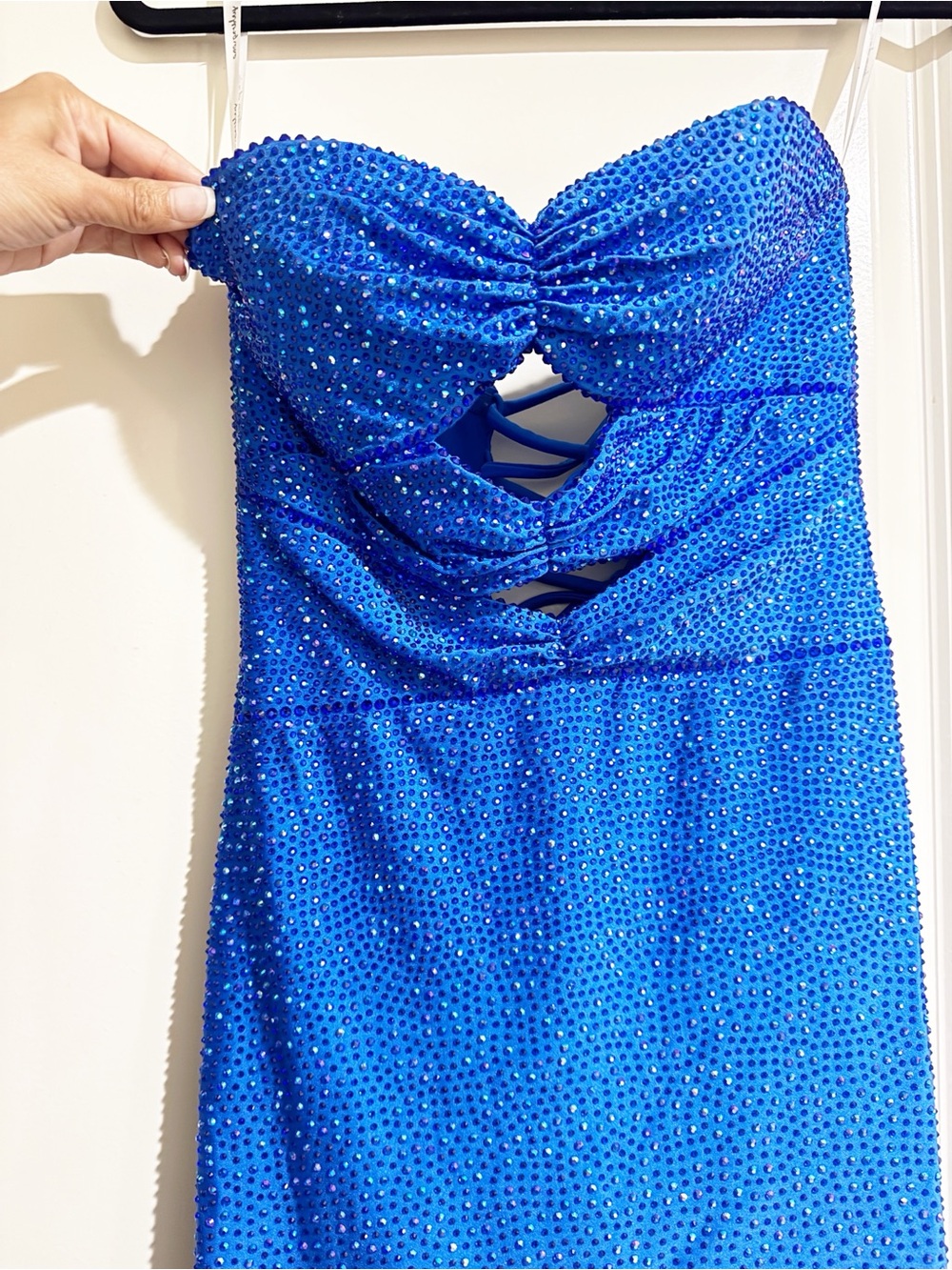 Ava Presley 47166 Beaded Homecoming Dress | Size 0 | Royal Blue